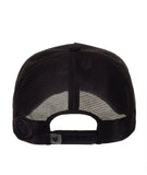 Black Curved trucker with White MADE