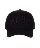 Black Curved trucker with Black MADE